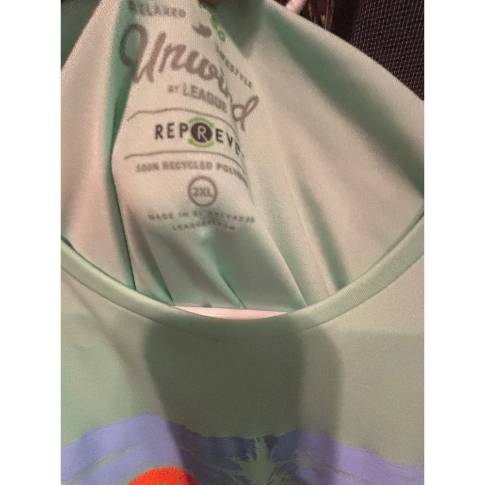 Gulf Shores Alabama League Unwind 2XL Long Sleeve UPF 50 Palm Tree Shirt - Picture 3 of 6